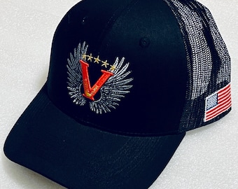 Valor 3D Logo/American Flag Trucker Cap