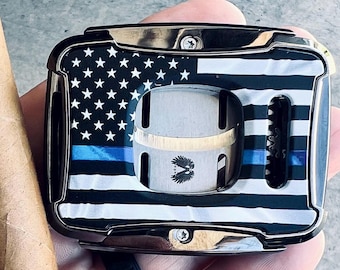 Thin Blue Line Dual Blade Cigar Cutter