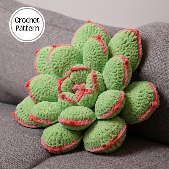 Crochet Succulent Plant Cushion Pillow Pattern - Beginner Friendly - Crochet  Gift - PDF Download - Etsy