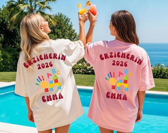 Personalized t-shirt for kindergarten teachers, t-shirt with name, kindergarten graduation gift, kindergarten teacher gift, gift idea for daycare centers