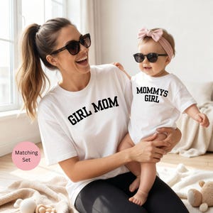 Girl Mom Shirt Leopard Print, Mommy's Girl Outfit, Mother and Daughter Matching Look, Mom and Mini Outfit, Baby Girl Shirt, Mother's Day Gift Leopard Print image 2