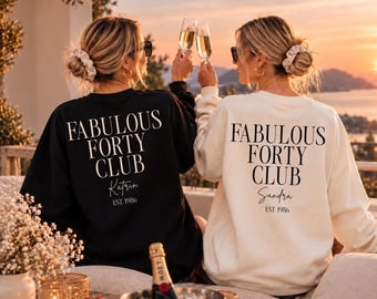 40th Birthday Sweatshirt, Fabulous 40 Hoodie, 40th Birthday Gift, 40 Years Sweater, Personalized 40th Birthday Gift for Women Leo