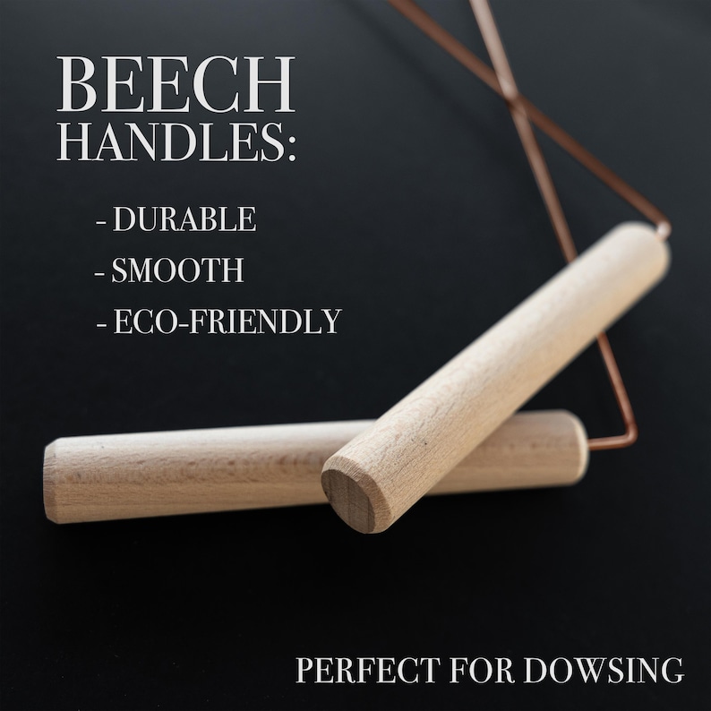 Spiritual Rods 2pc Handmade Copper Dowsing Rods With Mineral Tip | Divination Tools ...