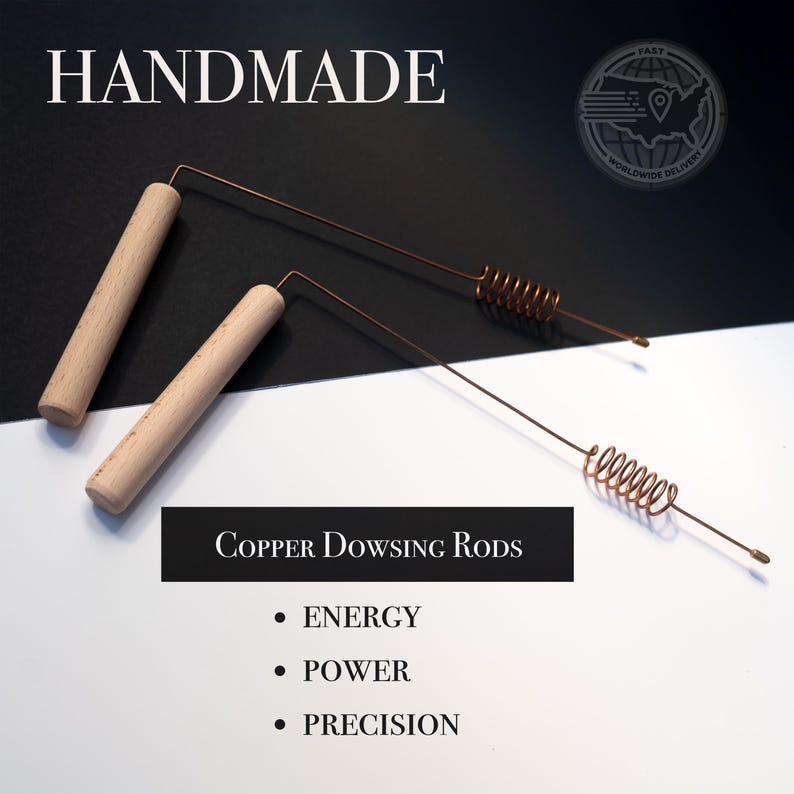 Spiritual Rods 2pc Handmade Copper Dowsing Rods | Divination Tools - Custom Divining ...