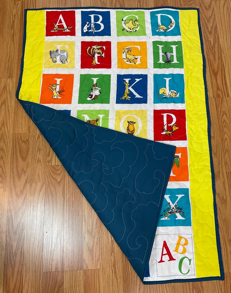 Baby Quilt Dr. Seuss’s Alphabet - Etsy