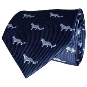 Animal Tie, Snow Leopard Tie, Leopard Tie
