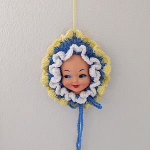 Vintage Doll Head with Hanging Hook