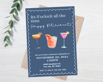 Editable Retirement Party Invitation for coworker - Funny retirement party invitation - Digital retirement card for co-worker