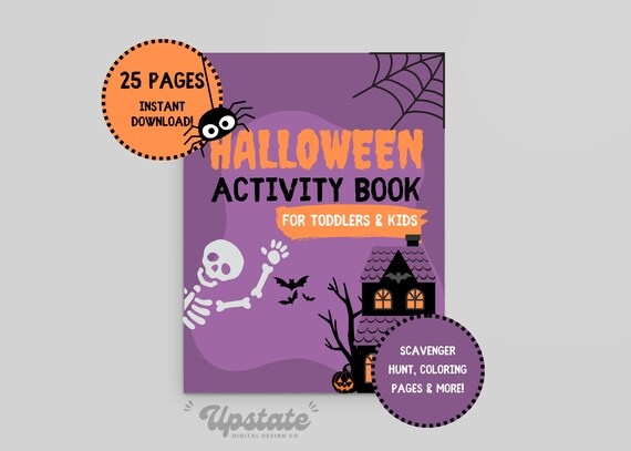 Printable Halloween activity pages for toddlers and kids - Preschool halloween worksheets - halloween day activities - toddler coloring page