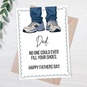 Carte modifiable pour la fête des pères - carte drôle de fête des pères - téléchargement numérique pour la fête des pères - carte pour papa - carte de remerciement pour papa - chaussures pour papa