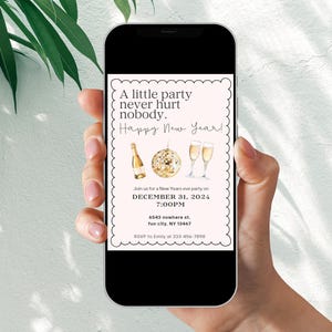 A New Year’s party invitation