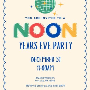 A noon years eve party for kids