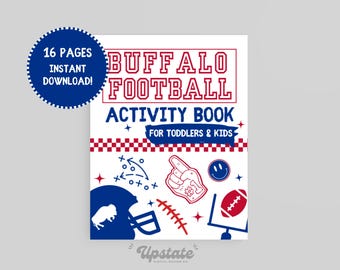 Ausmalseite von Buffalo Football für Kleinkinder und Kinder - Ausmalseite für Vorschule - Bills Mafia Aktivitäten