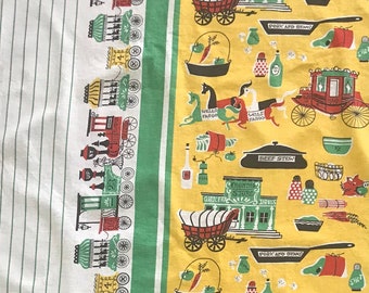 1940s Frontier Print Cotton Fabric