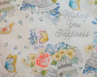 Wishing You Happiness Wedding Gift Wrap by American Greetings