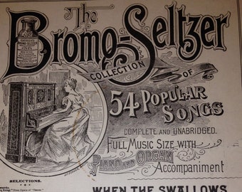 1892 When the Swallows Homeward Fly Sheet Music RARE