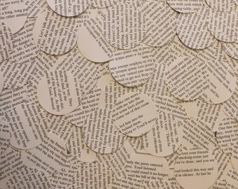 100 Large 2" Die Cut Text Circles from Wind in the Willows Book for Paper Crafting