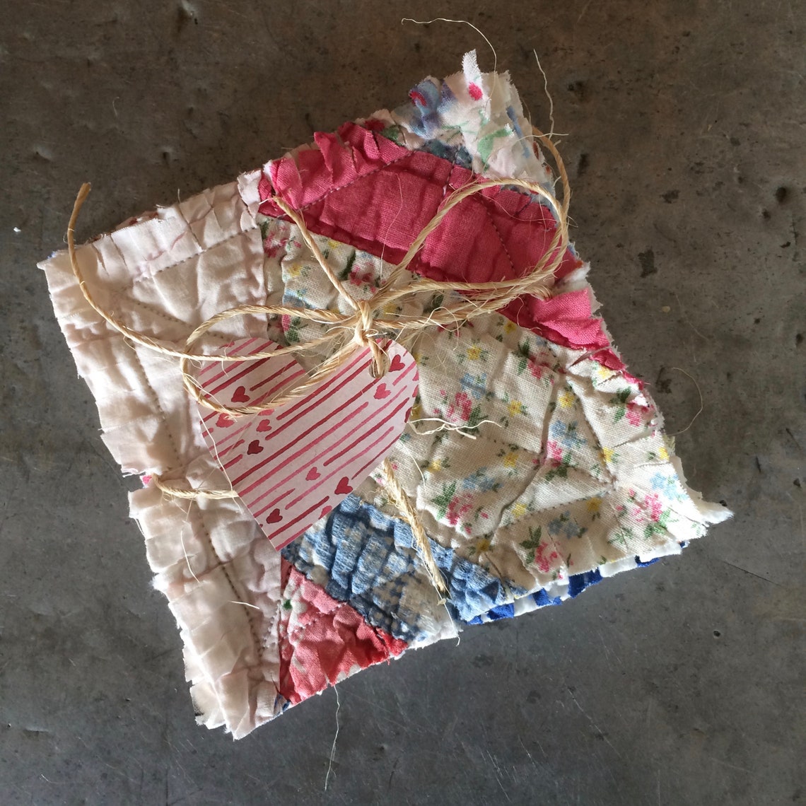 Set of 4 Handmade Quilt Block Coasters Etsy