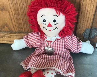 16 Inch Valentine Raggedy Ann Cloth Doll