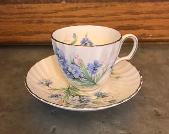 Blue Mist China Cup and Saucer Set by Royal Adderely