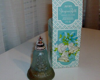 Joyous Bell Decanter with Topaze Cologne by Avon