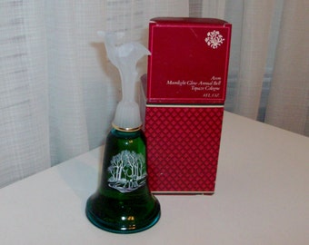 NEW 1981 Moonlight Glow Annual Bell Decanter With Topaze Cologne by Avon (code d)