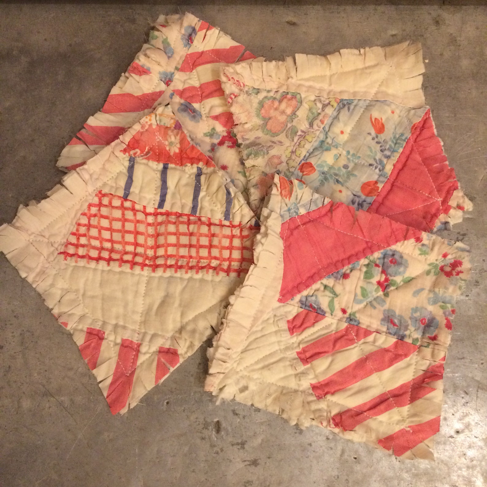 Set of 4 Handmade Quilt Block Coasters Etsy