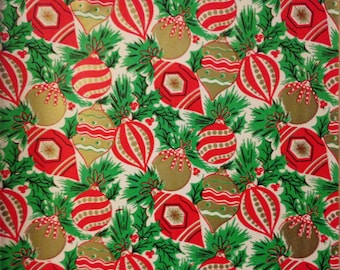 Red, Gold, and Green Ornament Christmas Gift Wrap by Tuttle Press