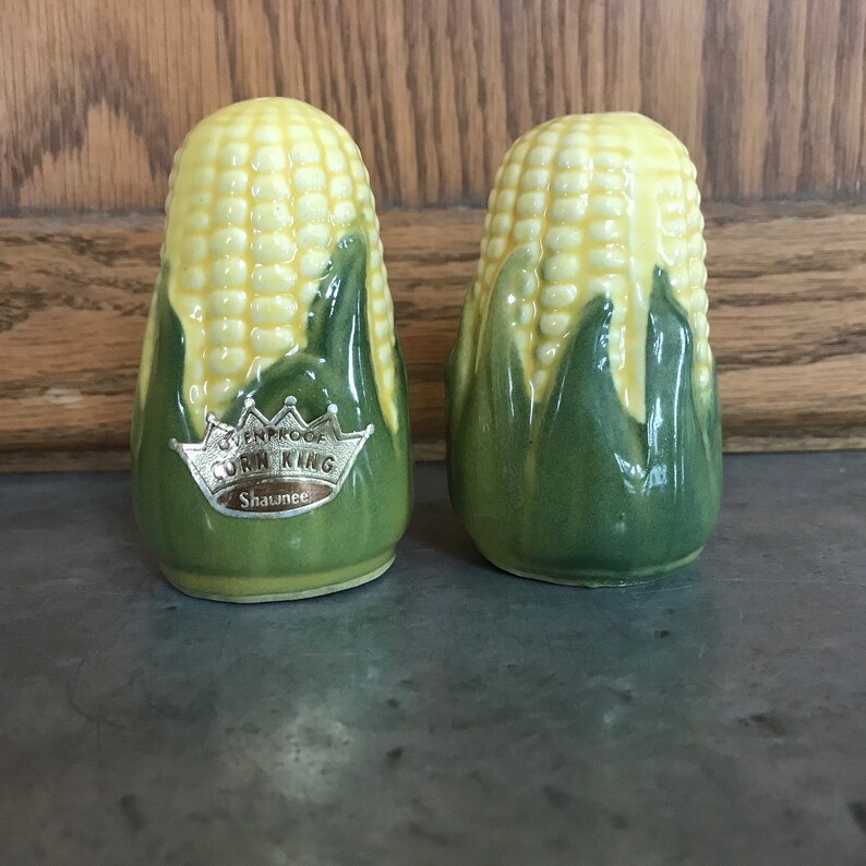 Corn King Salt and Pepper Shakers by Shawnee Etsy