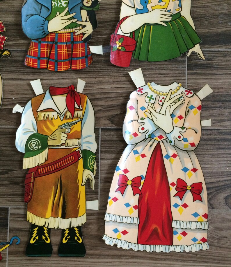 Antique Paper Doll Set Etsy