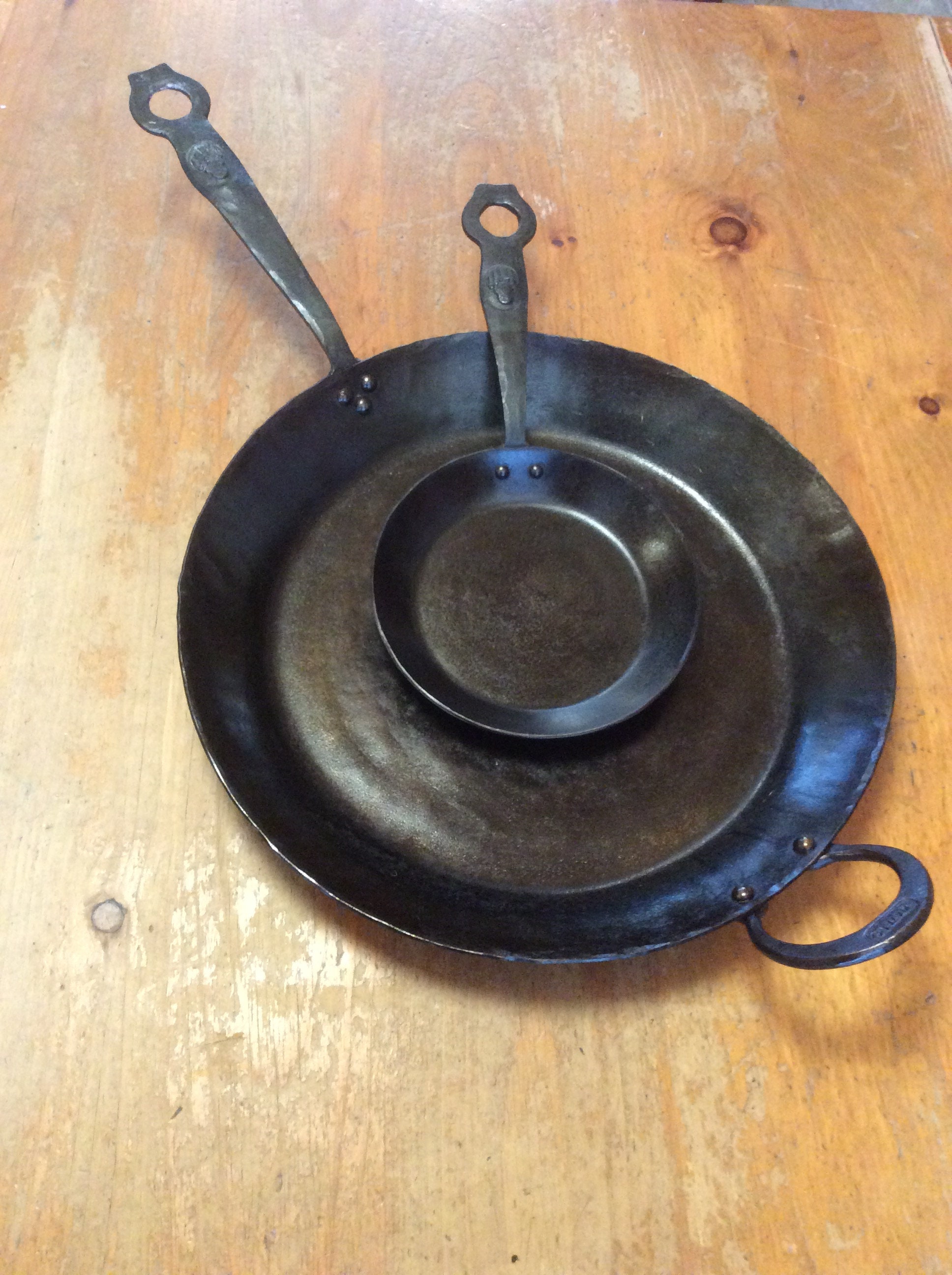 Large 12” Lodge Carbon Steel Camping Skillet/Outstanding! for Sale