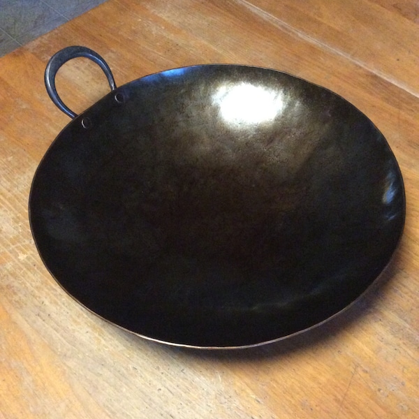 Large 15” Hand Forged Carbon Steel  Wok
