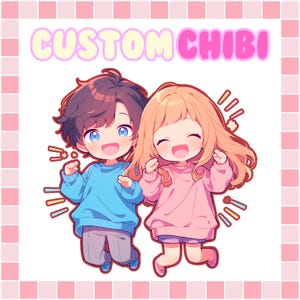 Custom Chibi, Chibi Couple, Chibi Character, Custom Chibi Anime, Chibi logo, Cute Chibi, Chibi Emote, Chibi Fanart, Chibi Commission, PFP
