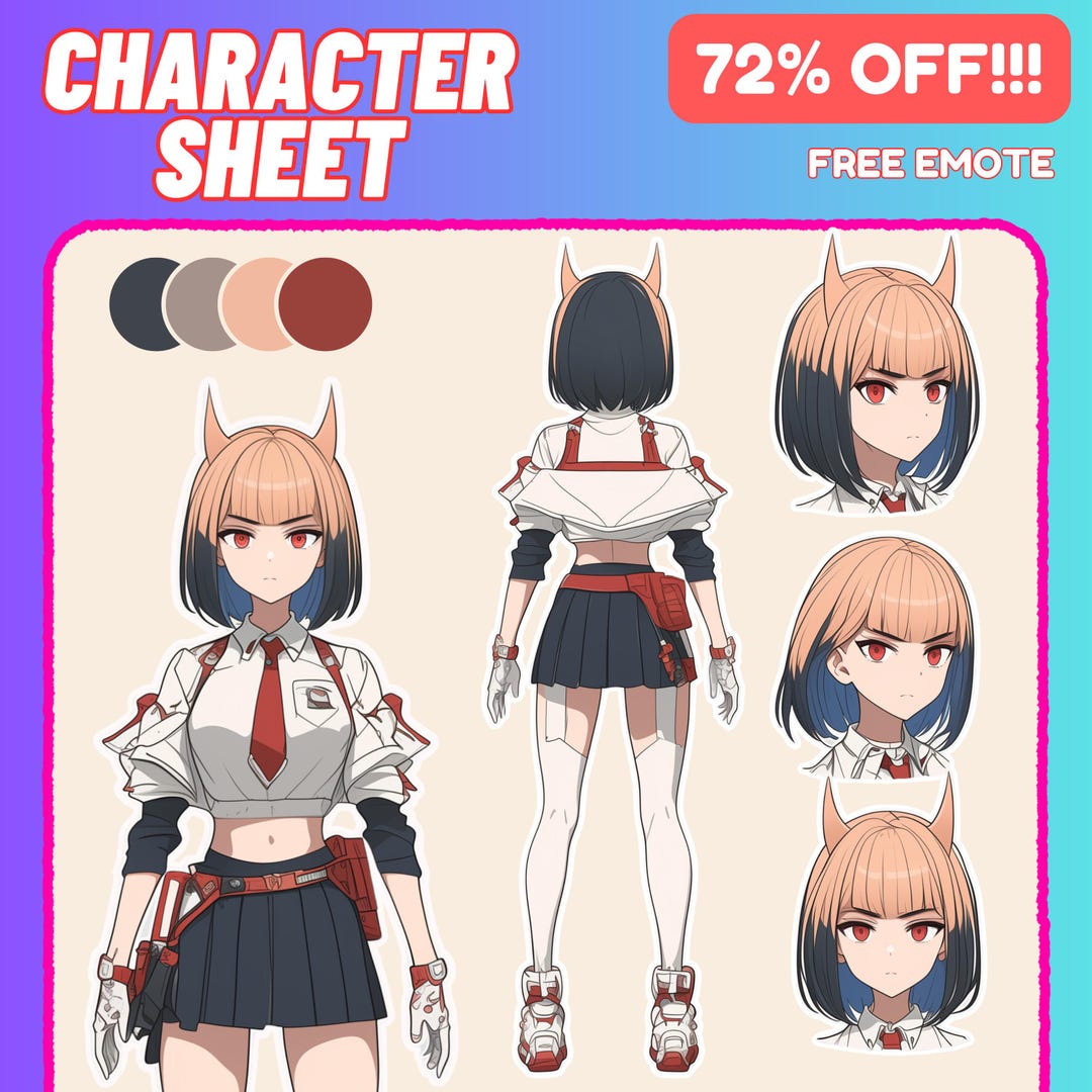 Buy Character Reference, Character Sheet, Character Sheet Anime ...