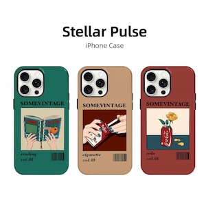 Funda para iPhone con diseño de arte retro, funda para teléfono con póster vintage, funda para teléfono con diseño de anime de moda, iPhone 16, 15, 14, 13, 12, 11 PRO Max, funda para iPhone