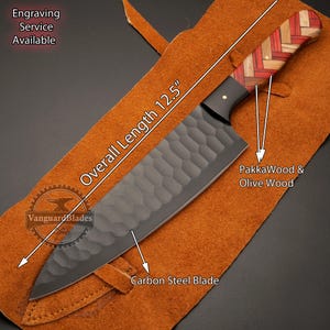 Personalized CHEF KNIFE Chefs Knive Custom Engraved Housewarming Kitchen Cooking Bridesmaid Gifts for Him Dad Men Her Mom Boyfriend Wedding
