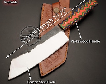 HANDGEMACHTES KOCHMESSER / Kochmesser / Handgeschmiedetes Full Tang Kochmesser / Geburtstagsgeschenk für Ihn / Groomsmen Geschenke / Thanksgiving Geschenke