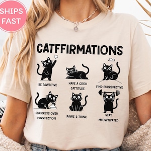 Catffirmations-tröja: Katt-tröja för mental hälsa för lärare och kattälskare