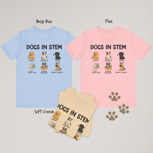 Funny STEM teacher shirt with science dog illustration