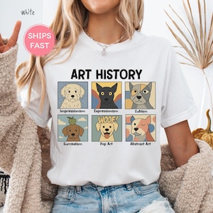 Art History Dog Tee - Vintage Dog Shirt - Dog Teacher Shirt - Art Teacher Tee - Art History Shirt - Teacher Appreciation Gift