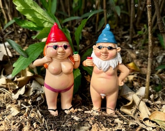 Figura decorativa de gnomo de jardín para exteriores, gnomo tímido y sexy, gnomo desnudo que se quita la ropa, decoración para el hogar y el jardín, adorno divertido para él