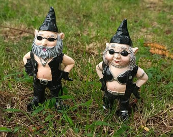 Gnomo da giardino, statuetta da esterno, ornamento nano gangster, gnomo gangster da giardino, decorazione gnomo per la casa e il giardino, divertente regalo ornamentale da giardino per lui