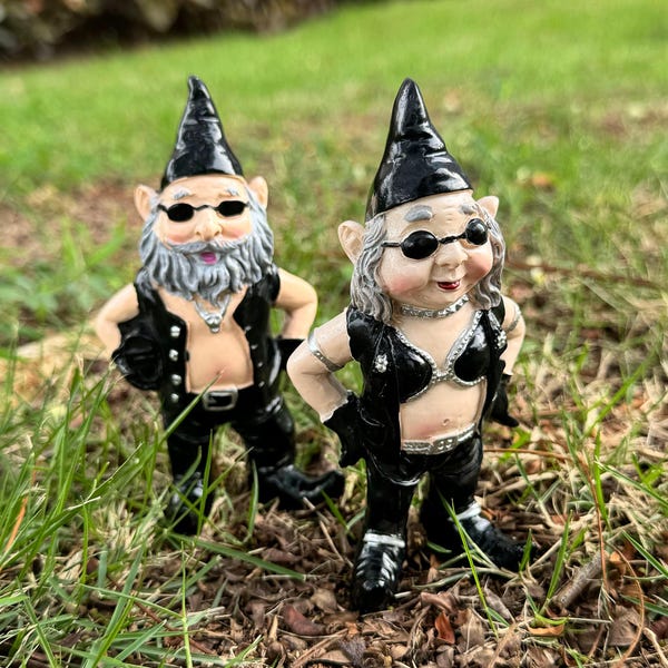 Gnomo da giardino, statuetta da esterno, ornamento nano gangster, gnomo gangster da giardino, decorazione gnomo da giardino per la casa, divertente ornamento da giardino, regalo per lui