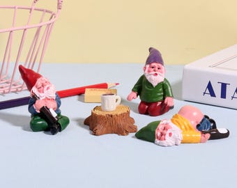 Garden Gnome Outdoor Statue Figurine,Party Drinking Gnome For Fairy Garden,Bonfire Dwarf,Home Garden Gnome Decor,Funny Statue,Gift For Him