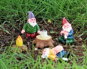 Garden Gnome Outdoor Statue Figurine,Party Drinking Gnome For Fairy Garden,Bonfire Dwarf,Home Garden Gnome Decor,Funny Statue,Gift For Him
