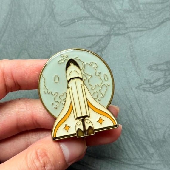 Ellie Spaceship Backpack Inspired Pin, Video Game Inspired Pin, Fandom Pin Badge