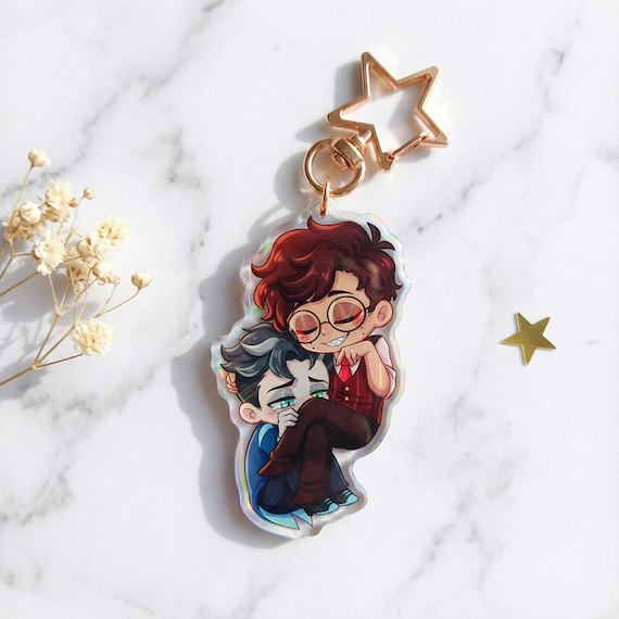 Hazbin Hotel Alastor Vox Human Inspired Keychain Charm - Etsy Canada