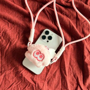 Squid Splatoon Plush Squid Phone Holder Lanyard, Squid Plush Gift for Gamers, Cosplay Charms