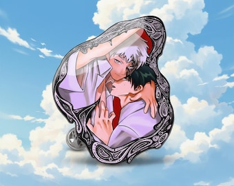 Hikaru & Yoshiki Inspired Pin, Summer Anime Fandom Enamel Pin, Hikaru Died Pin Charm