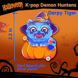 Derpy Tiger & Sussie Kpop Demon Hunter geïnspireerde pin, tijger emaille pin, tijger bedel